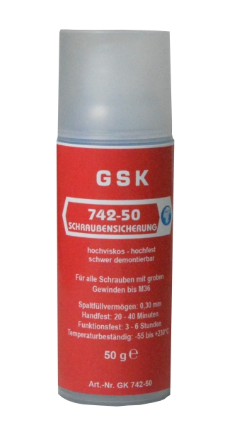 Schraubensicherung Hochfeste rot mit Pumpdosierer